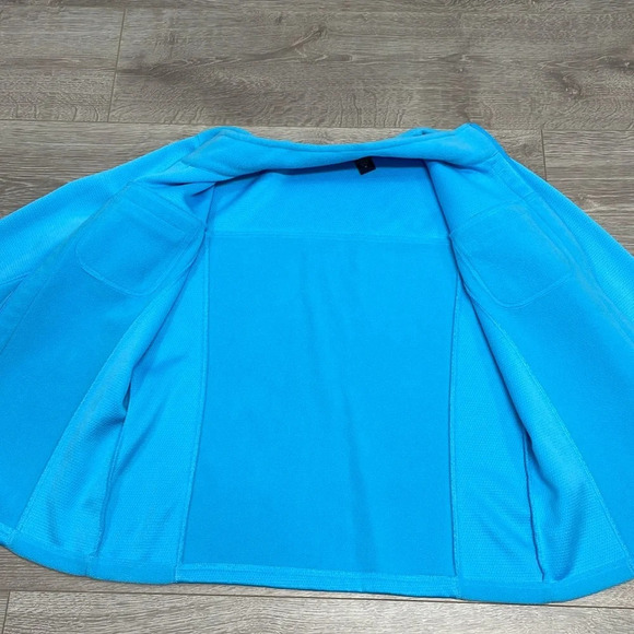 Izod Yoga Full Zip Fleece Jacket Aqua Blue M - Picture 13 of 16